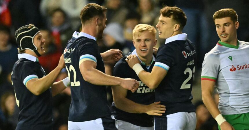 Scotland cruise to dominant nine-try victory over Portugal