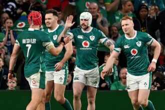 Sin-binned Prendergast shines as Ireland romp to devastating Fiji win