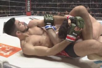 Roberto Satoshi Souza Retains Lightweight Title with Slick Triangle Choke Against Vugar Karamov: RIZIN 49 Highlights