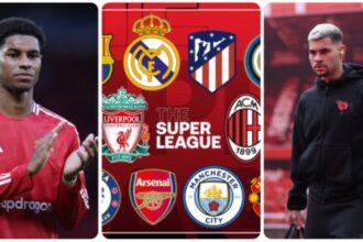 A collage of Marcus Rashford and Bruno Guimaraes