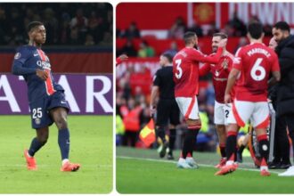 Nuno Mendes and Luke Shaw