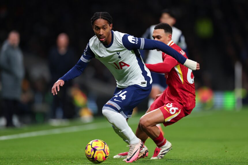 Tottenham player Djed Spence has been criticised for his performance against Liverpool