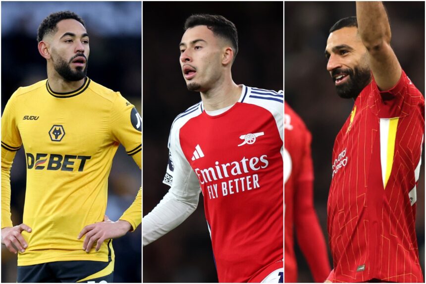 Matheus Cunha, Gabriel Martinelli, and Mohamed Salah