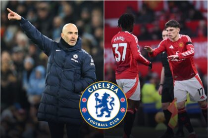 Enzo Maresca, Kobbie Mainoo, and Alejandro Garnacho