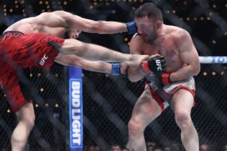 Merab Dvalishvili shows off bloody cuts on leg suffered ahead of UFC 311 title defense