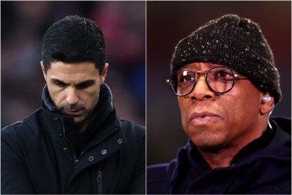 Mikel Arteta and Ian Wright