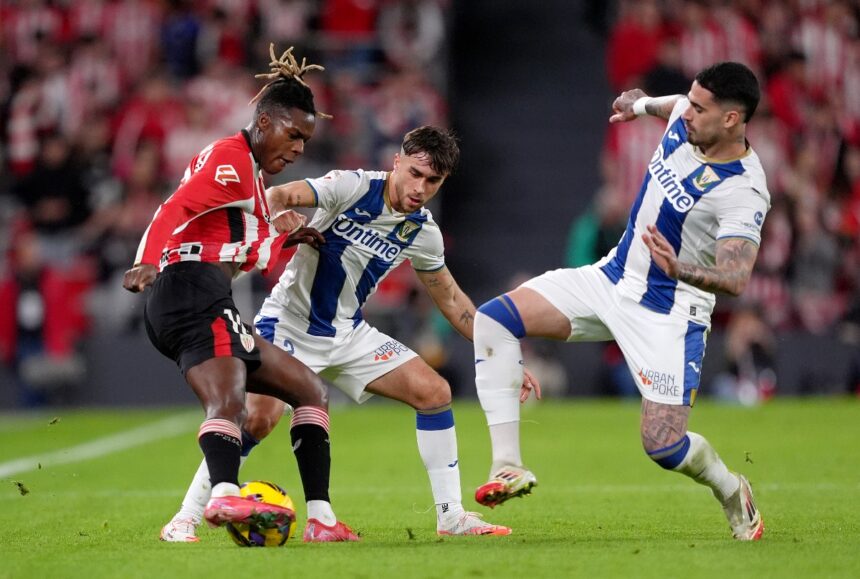 Nico Williams in action for Athletic Bilbao vs Leganes