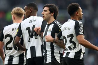 Newcastle midfielder Sandro Tonali