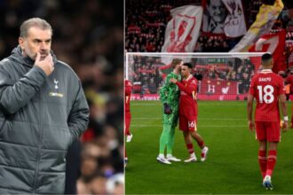 Ange Postecoglou and Liverpool players