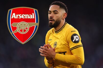 LEICESTER, ENGLAND - DECEMBER 22: Matheus Cunha of Wolverhampton Wanderers looks on during the Premier League match between Leicester City FC and Wolverhampton Wanderers FC at The King Power Stadium on December 22, 2024 in Leicester, England. (Photo by Naomi Baker/Getty Images)