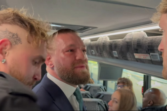 Watch Conor McGregor promise to ‘slap the head off’ Jake and Logan Paul in meetup at Trump’s inauguration
