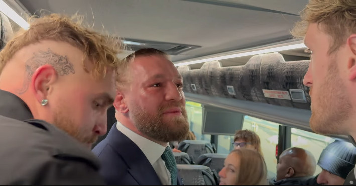Watch Conor McGregor promise to ‘slap the head off’ Jake and Logan Paul in meetup at Trump’s inauguration