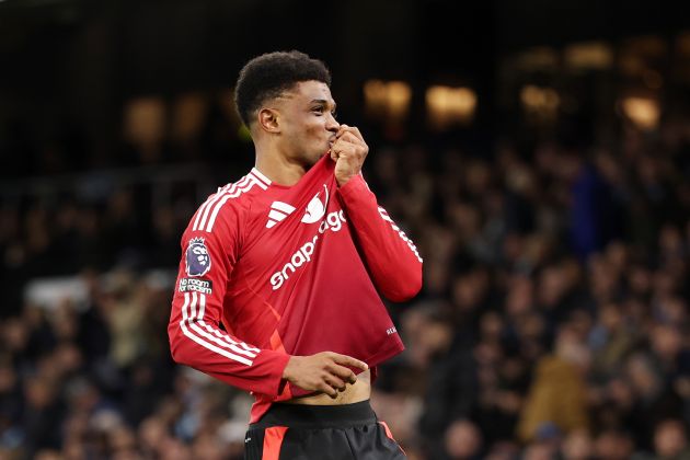 Man Utd forward Amad Diallo celebrates