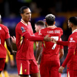 Liverpool defender Ibrahima Konate with other teammates