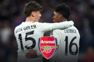 Arda Guler and Endrick celebrate together for Real Madrid