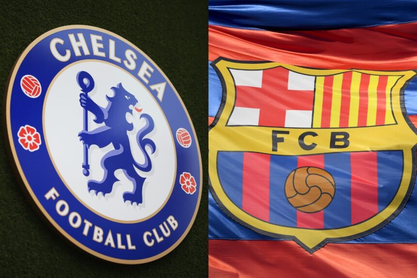 Chelsea and Barcelona club badges