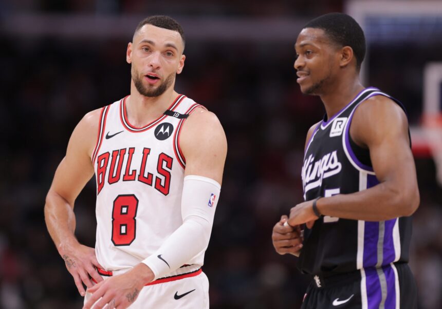 DeMar DeRozan, Malik Monk react as Kings send De'Aaron Fox to Spurs for Zach LaVine in a three-team deal with Bulls