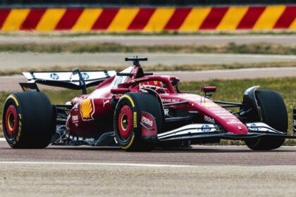 Hamilton and Leclerc take to the track in Ferrari’s new SF-25