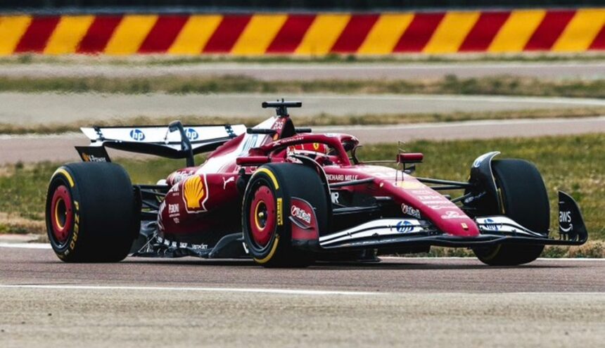 Hamilton and Leclerc take to the track in Ferrari’s new SF-25