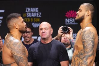 UFC’s tallest heavyweight Tallison Teixeira breaks down UFC 312 clash with 8-inch shorter Justin Tafa