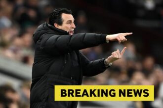 Unai Emery during Aston Villa