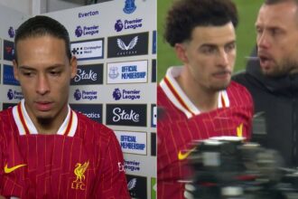 Liverpool skipper Virgil van Dijk and midfielder Curtis Jones