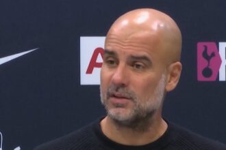 Manchester City boss Pep Guardiola reacts to suggestion his team could be left behind by modern tactical trend (Video)