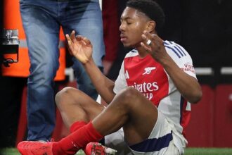 “Maybe we’ll see them in the Champions League” – Manchester City boss Pep Guardiola on Arsenal celebrations after Emirates clash (Video)