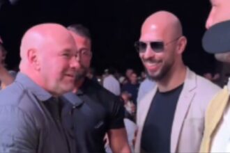 Andrew Tate Receives Warm Welcome From Dana White at Power Slap 12