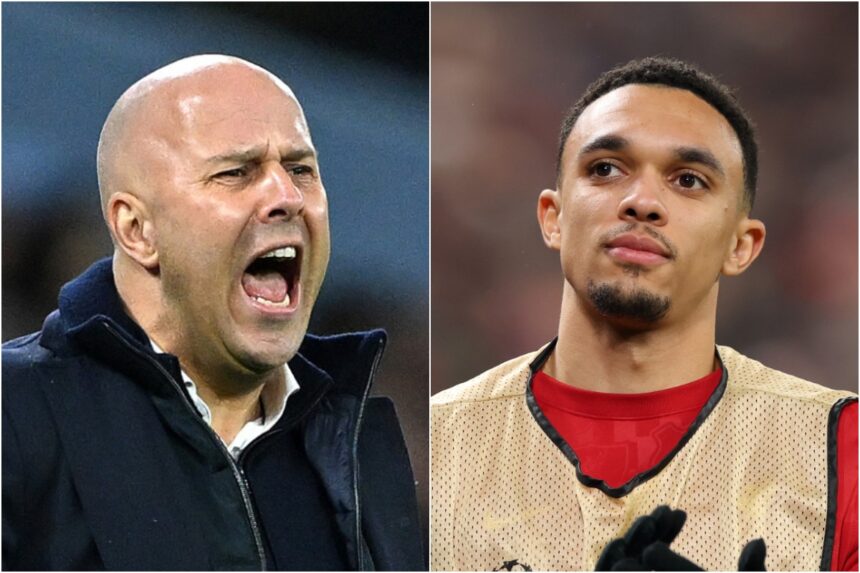 Arne Slot and Trent Alexander-Arnold