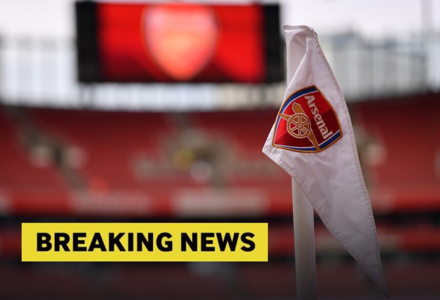 Arsenal corner flag at the Emirates