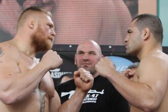 Cain Velasquez recalls awe at fighting Brock Lesnar: ‘Wow, it’s a big human’