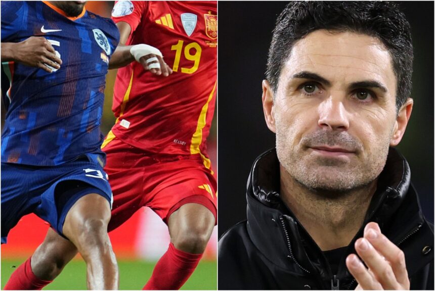 Jorrel Hato, Lamine Yamal, and Mikel Arteta