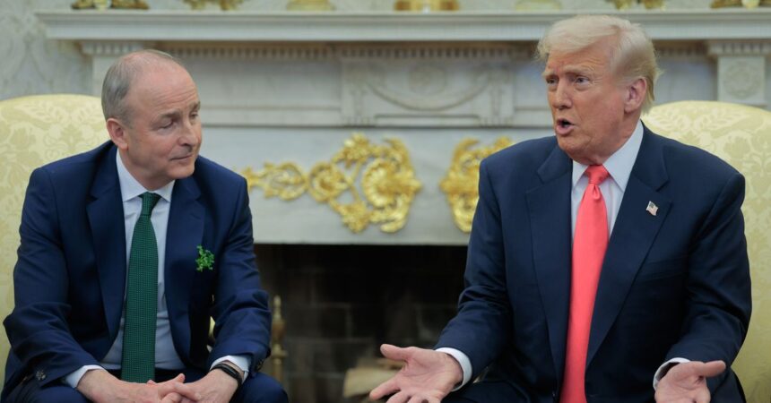 President Donald Trump praises Conor McGregor during meeting with Irish prime minister