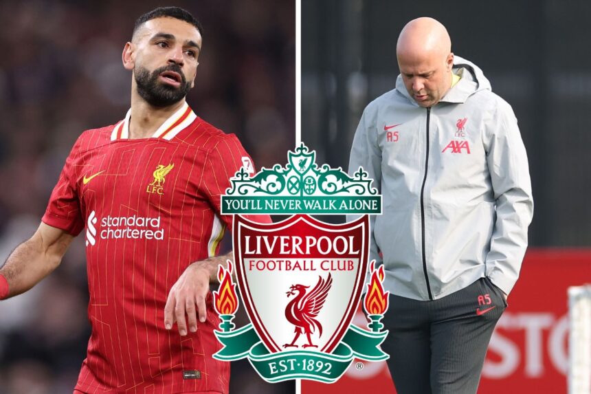 Liverpool star Mohamed Salah and Arne Slot
