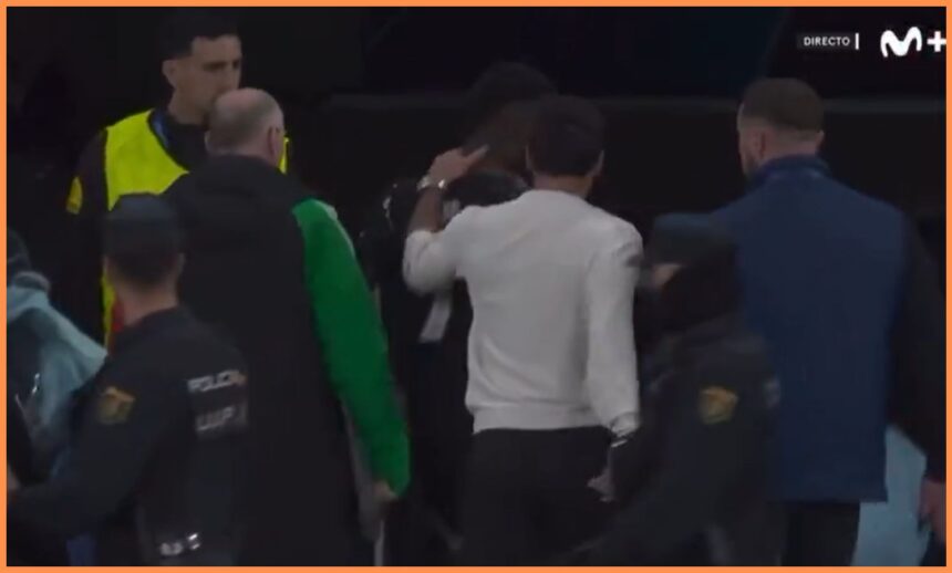 Video: Bukayo Saka involved in heated exchange with Real Madrid veteran during Champions League clash