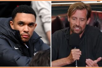 Trent Alexander-Arnold and Peter Crouch