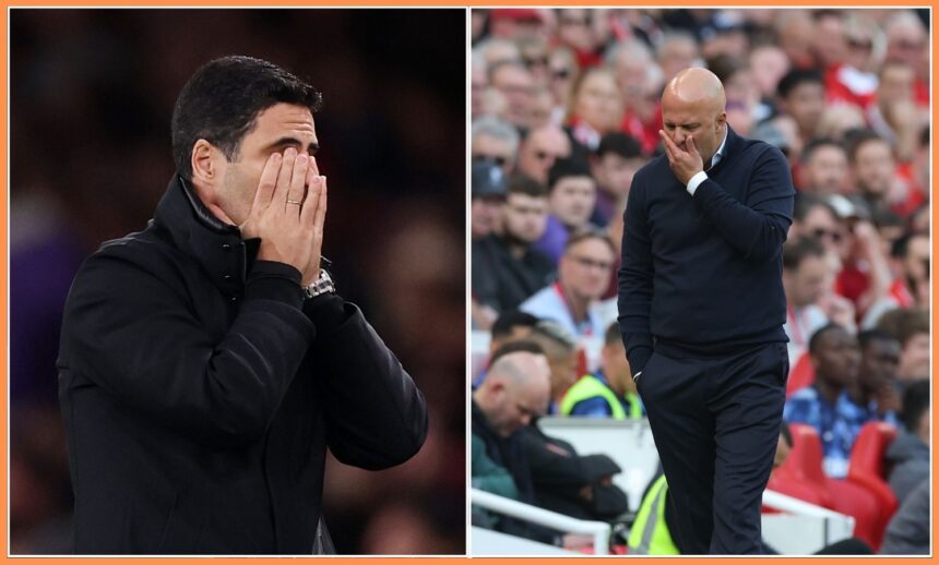 Mikel Arteta and Arne Slot