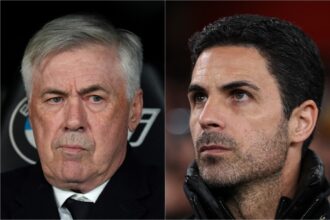 Carlo Ancelotti and Mikel Arteta