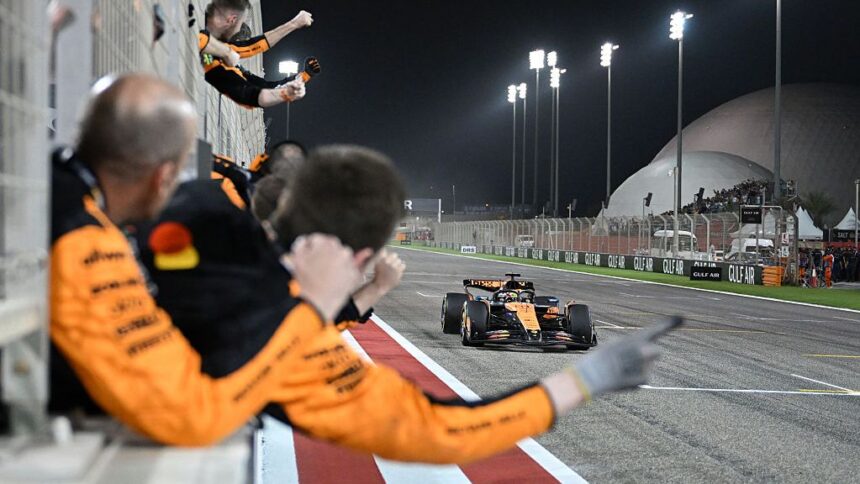 Piastri reigns supreme in Bahrain; Russell holds off Norris for second