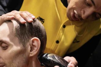 Watch Carlos Prates shave the head for super fan battling cancer ahead of UFC Kansas City