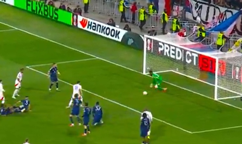Andre Onana howler hands Lyon’s Rayan Cherki late equalizer in Europa League clash (Video)