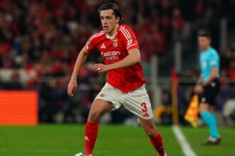 Alvaro Carreras in action for Benfica