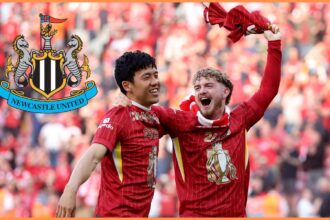 Wataru Endo and Harvey Elliott
