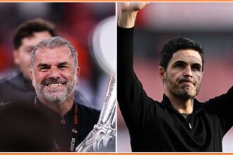 Ange Postecoglou and Mikel Arteta