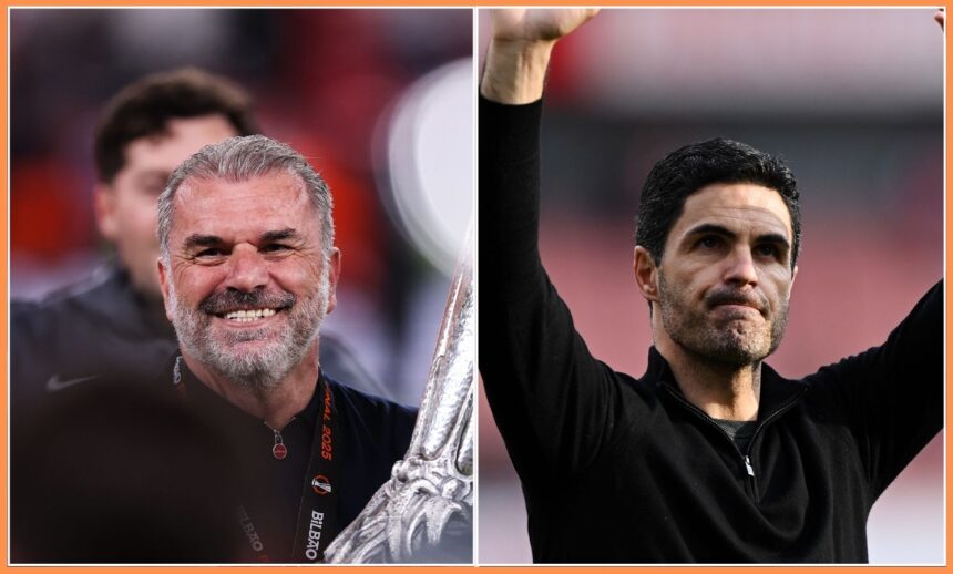 Ange Postecoglou and Mikel Arteta