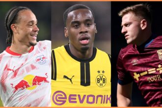 Xavi Simons, Jamie Gittens and Liam Delap