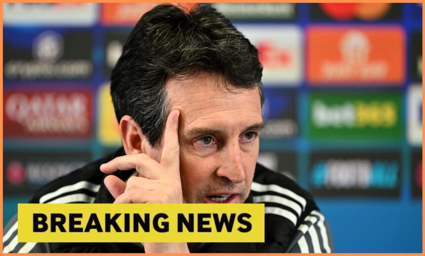 Aston Villa manager Unai Emery