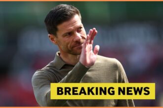 Xabi Alonso waving to the fans