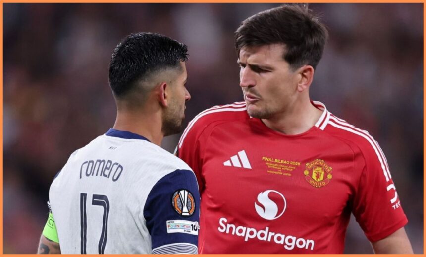 Video: Man United and Tottenham stars furiously clash after Europa League final